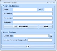 MS Access PostgreSQL Import, Export & Convert Soft screenshot